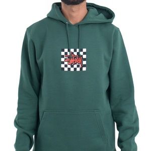 Green stussy hoodie